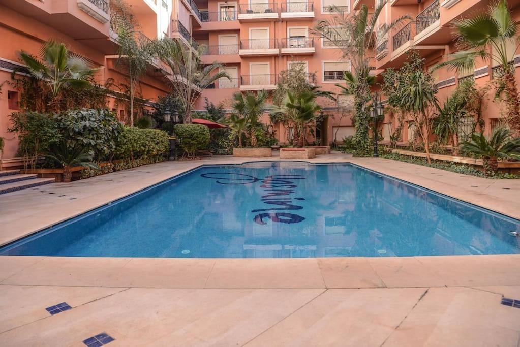 Schone Ferienwohnung: Poolblick und Terrasse nahe Majorelle Garden Marrakesh Exterior photo