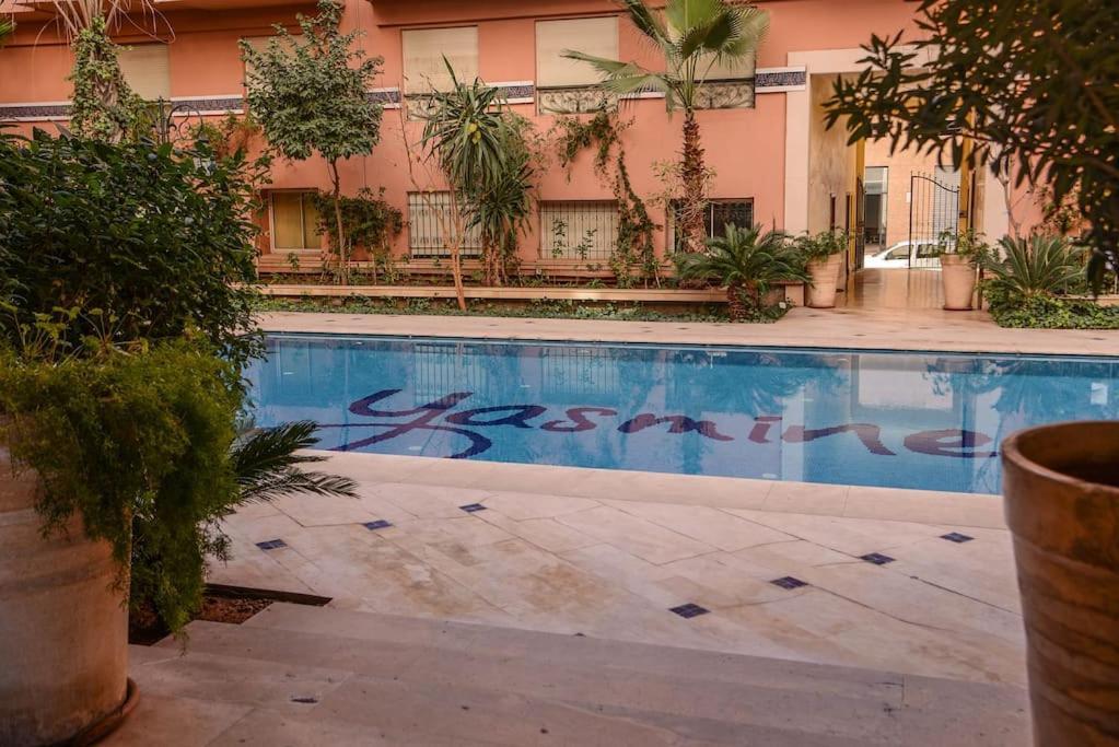 Schone Ferienwohnung: Poolblick und Terrasse nahe Majorelle Garden Marrakesh Exterior photo