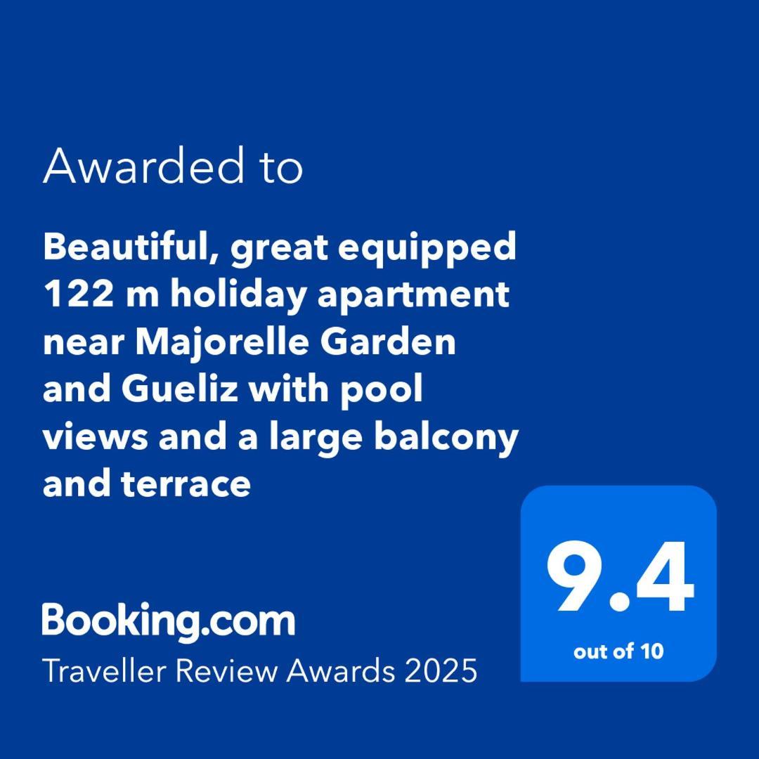 Schone Ferienwohnung: Poolblick und Terrasse nahe Majorelle Garden Marrakesh Exterior photo